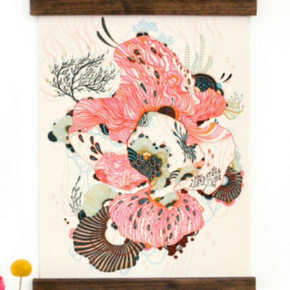 Yellena James Hanging wall canvas boho art